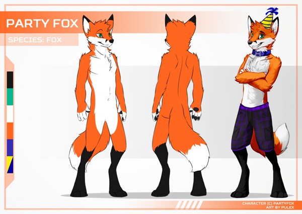 Party Fox Ref Sheet by PartyFox.
