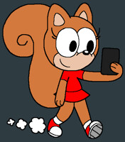 Squirrel plays Pokemon Go