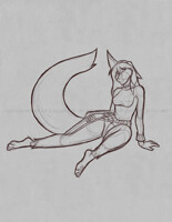 Myra lounging