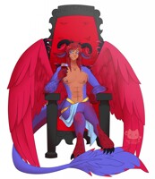 Sitting on the throne