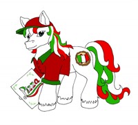 Pizza delivery pony
