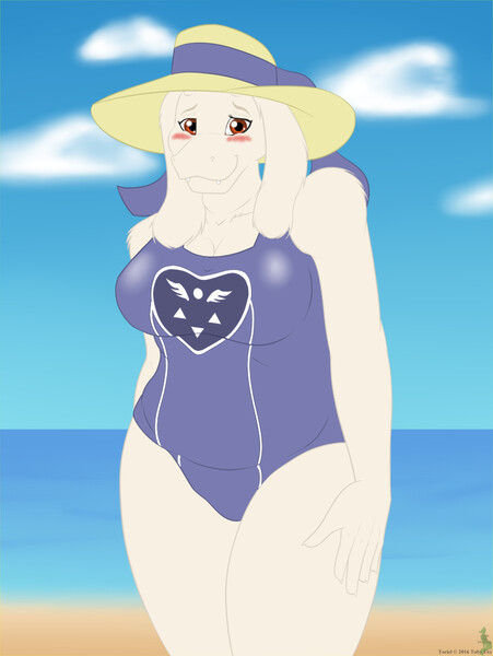 Toriel s First Official Beach Summer by Jorge the Wolfdog Fur