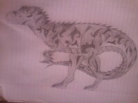 Tribal striped Megaraptor