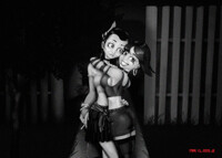 Girls: A Snapshot in black and white.