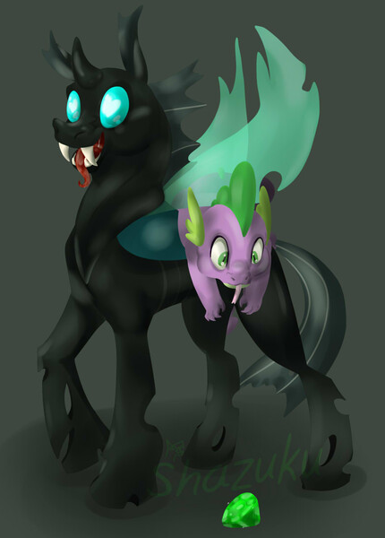 Spike and Thorax -- Monsters of Love by Starponys -- Fur Affinity