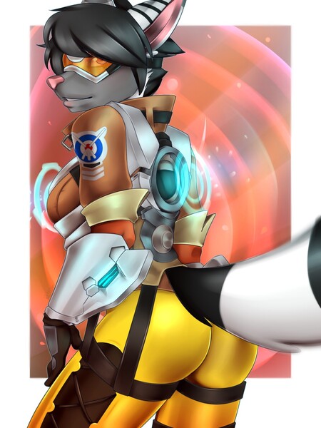 Tracer Overwatch Fan art by FERELAY_RislZXC -- Fur Affinity [dot] net