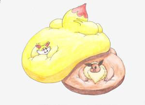 Fat Fennekin and Eevee. 