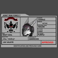 Joint Task Force 7 identification Card- Jax Valkyr
