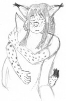 Caity hugs her pillow