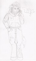 Anthro Tay Pony sketch