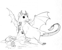 Inktober--Mouse-Dragon!~