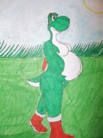 Art Trade: Pregnant Yoshi.