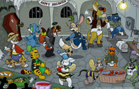 Holween Party YCH from Kelvin the Lion