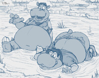Sketch Commission: Hippo Water