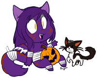 A Mummy and her Cat [YCH]