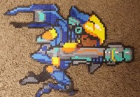 Overwatch Pharah Perler Bead Art
