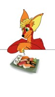 sparks loves her sushi