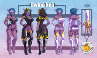 [COM] Dwina Nea Clothing Reference Sheet (SFW, New Hair)