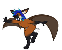 Keir the maned wolf bat [by CariFoxleopard]