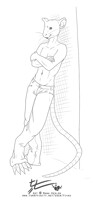 Anthro Rat Sketch by Yivah (2011)