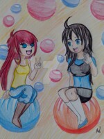 Xeno and Bubble Gal's bubbly world by Icemonkey29