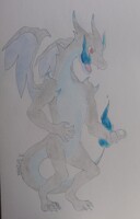 NOT MY ART- Blaze in anthro mega X forme