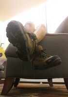 Lounging in my sexy boots e//u//e