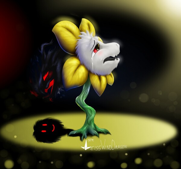 evil flowey (undertale)(icon)(my art) by furrylovedream -- Fur Affinity  [dot] net