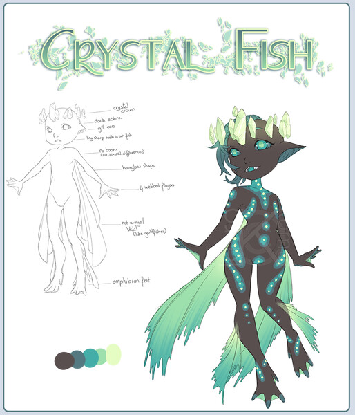 Original CLOSED Species Crystal Fish by KuroChi Fur Affinity