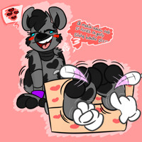 A really Ticklish Hyena !~