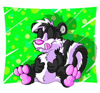 Full skunk is happy skunk