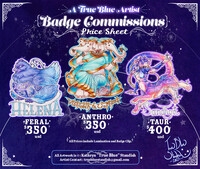 ★ A True Blue Artist Badge Price Sheet ★