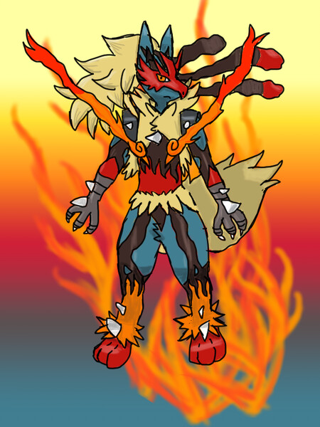 mega lucario vs mega blaziken wallpaper