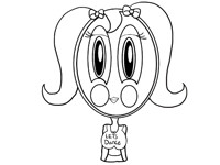 Line Art of toy Peggy