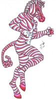 Candy Cane Zebra (Archimedes) by Clear-Jello (2012)