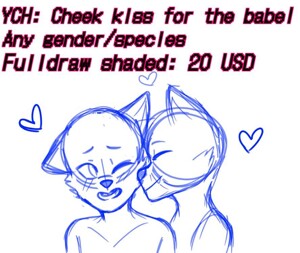 Cheek kiss YCH - YCH.Commishes