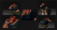 at the snake bar (3d zbrush thingie)