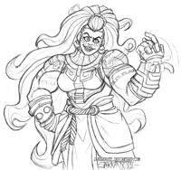 Illaoi sketch by 1rwhite_whatt -- Fur Affinity [dot] net