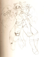 WIP sketch- TheCuddlyKitsune