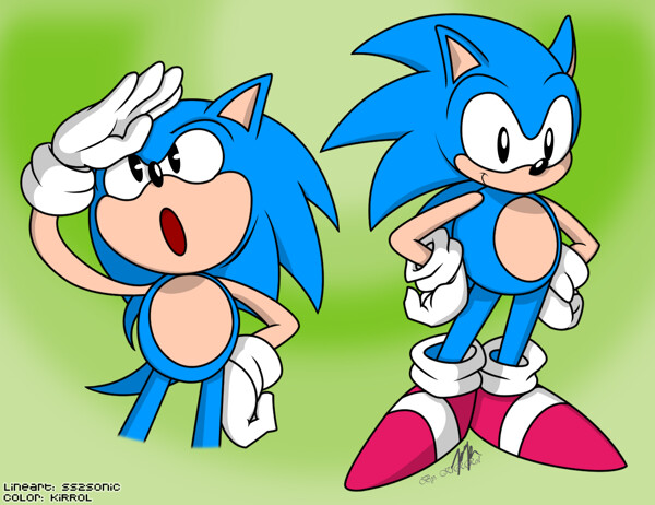 Classic sonic art by TerrixDragon56 -- Fur Affinity [dot] net