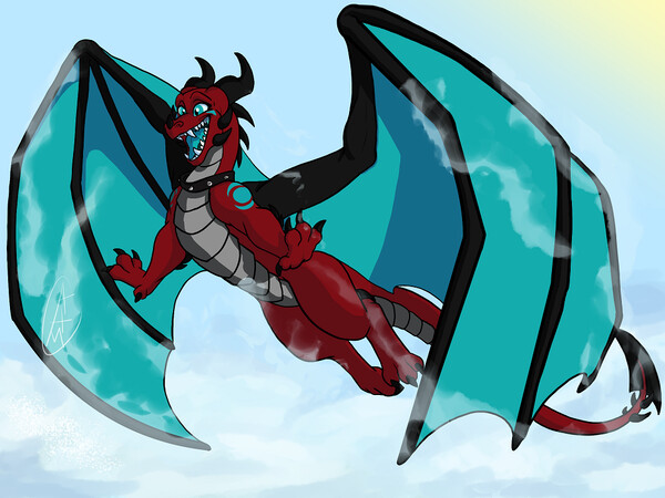 Fellisio and Jotunhel flyin together :3 by Limeflavoredtakis -- Fur  Affinity [dot] net