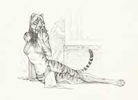 in the garden, i found a tiger