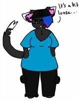 Magda in Spud's Clothes