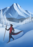 A peaceful winter hike