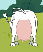 mlp character 1 female cow udder back type 1.
