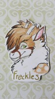Freckles cut-out badge