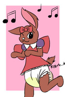 Amy the Dancing Diaper Bunny