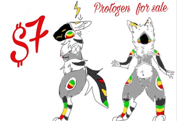 Protogen OC - Art commission by Isagu_art -- Fur Affinity [dot] net