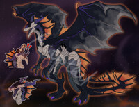 Adoptable: Smoke and Steam Dragon- SOLD