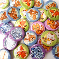 Animal pin badges on Etsy!